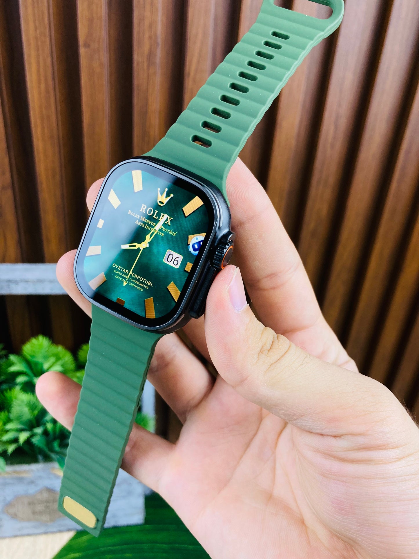 Smartwatch Ultra 2 black Rolex edition green