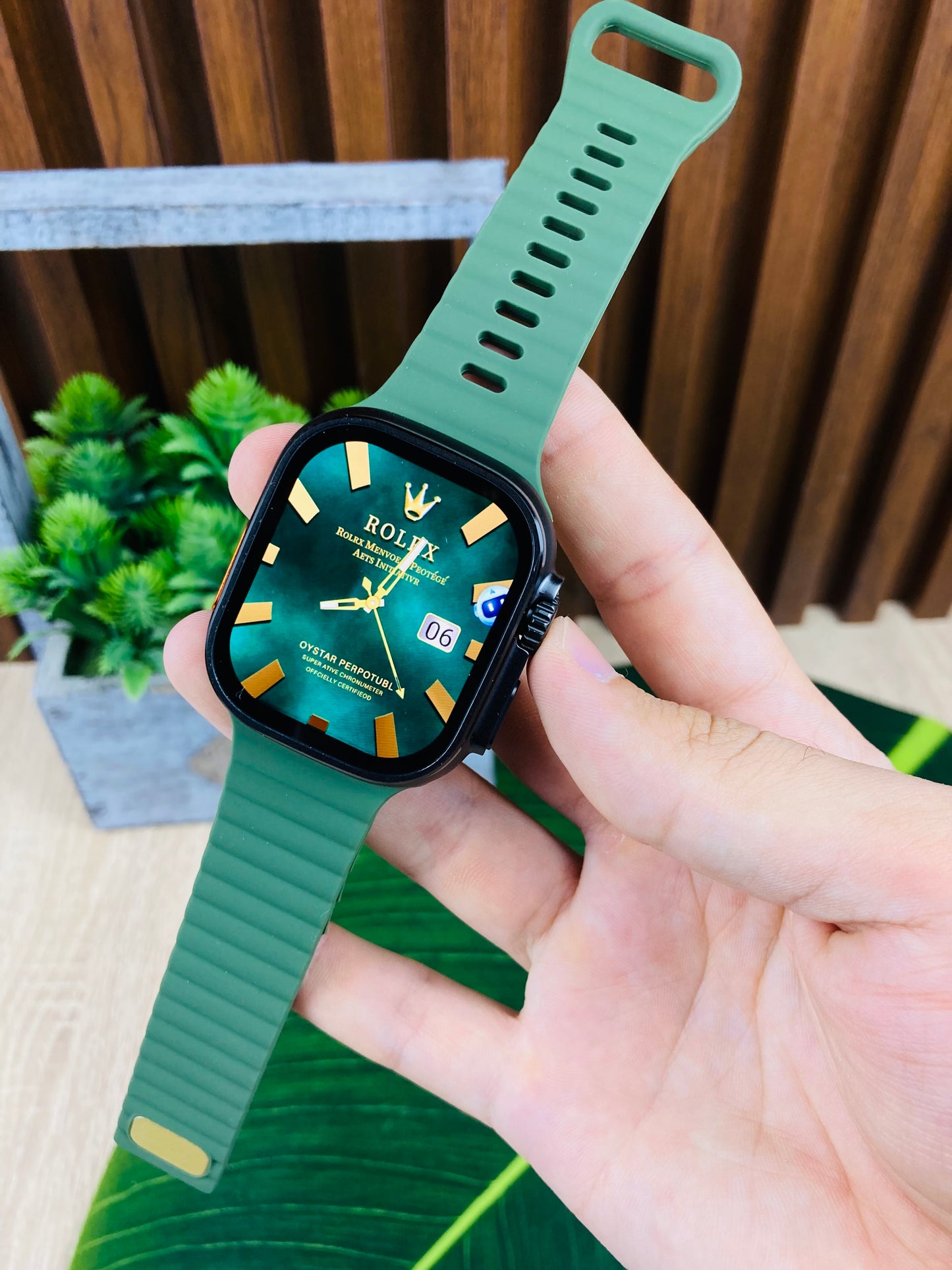 Smartwatch Ultra 2 black Rolex edition green