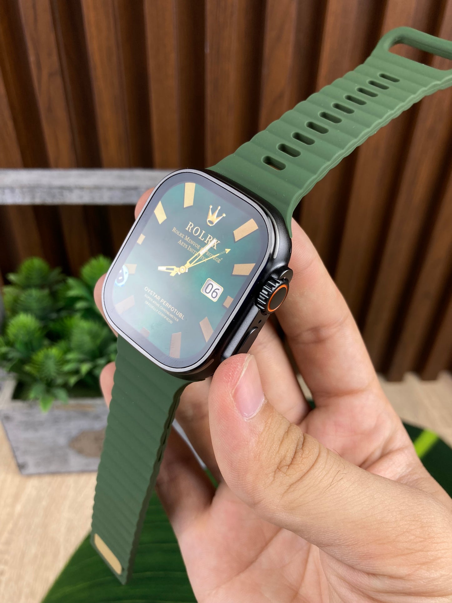 Smartwatch Ultra 2 black Rolex edition green