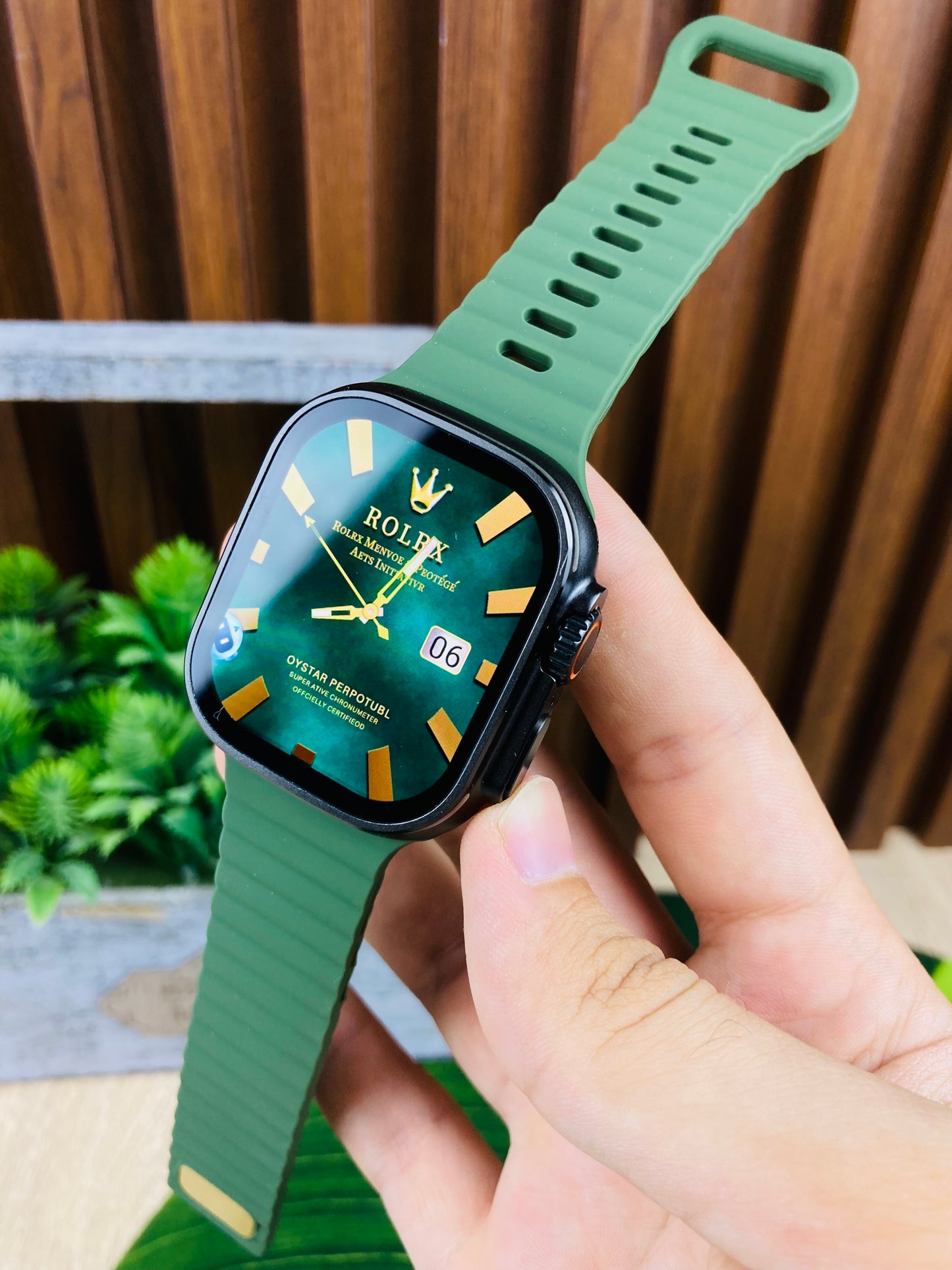 Smartwatch Ultra 2 black Rolex edition green
