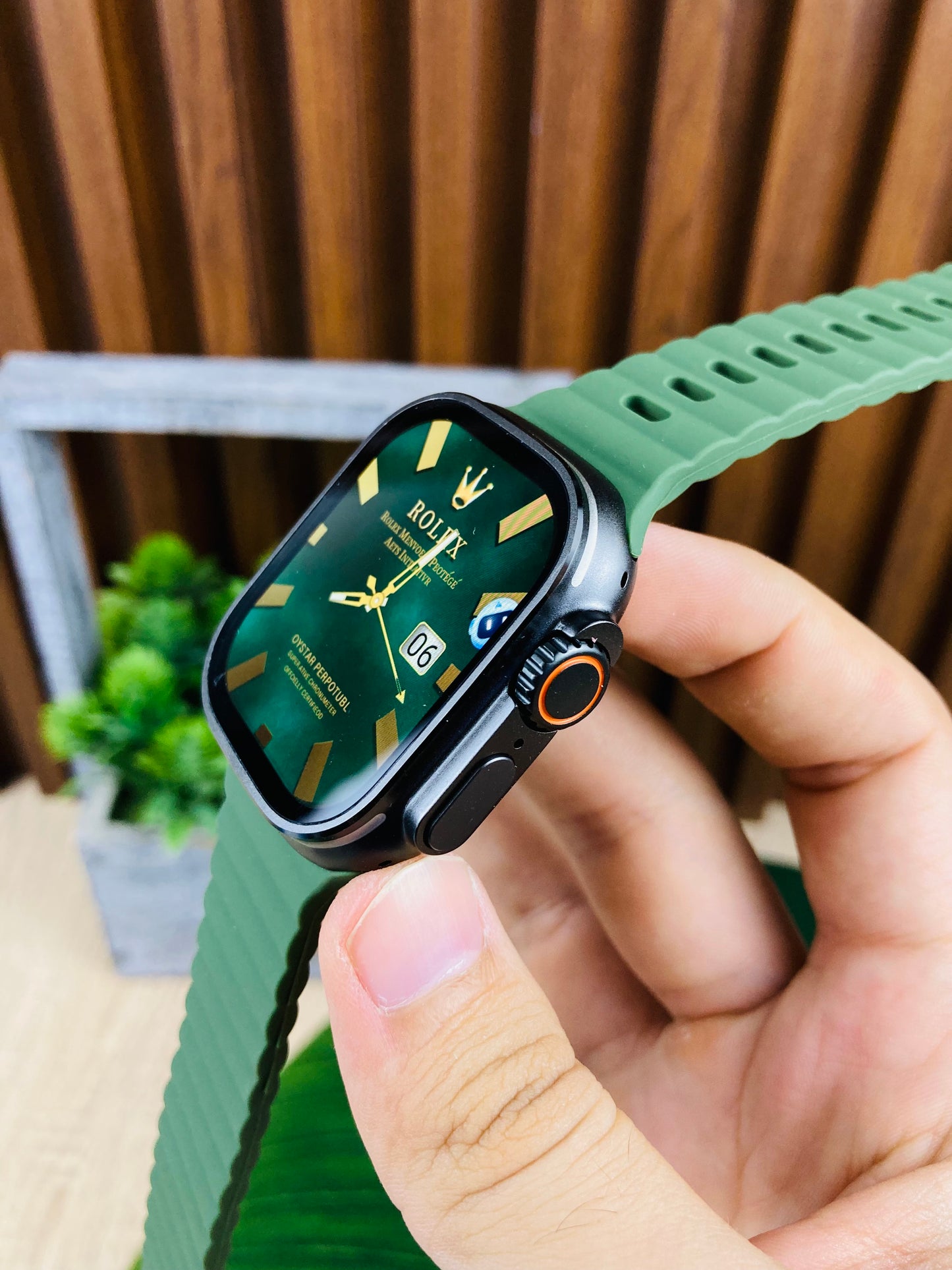 Smartwatch Ultra 2 black Rolex edition green